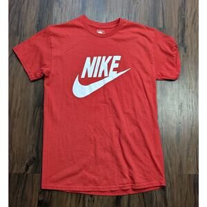 Vintage Nike Red Tshirts White Swoosh Made In The Usa Medium